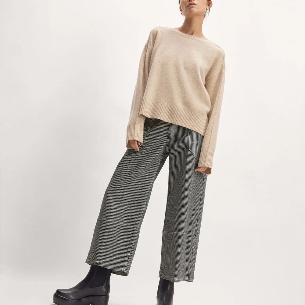 Everlane THE WAY-HIGH GARDENER CROPPED JEAN Hickory Stripe